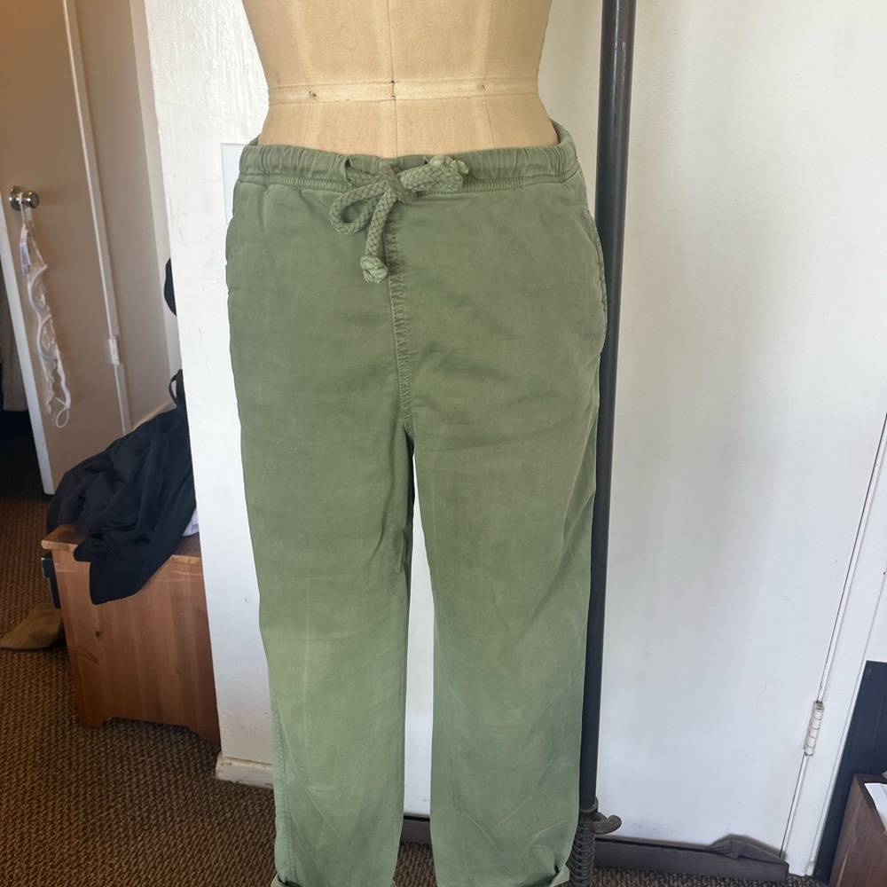 Olive Green Casual Pants
